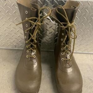 BRIGHTON MENS BROWN LACE UP LEATHER GRANNY BOOTS‎ SIZE US 9